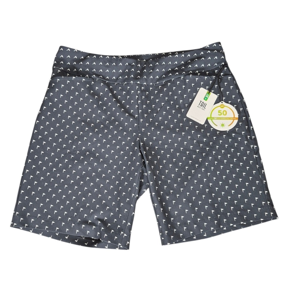 Tail White Label Womens Golf Shorts Size 16 Flag Print UPF 50 Pull On GJ4832R494